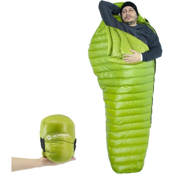 Sac De Couchage Duvet Léger Camping Ultralight Noir/gris - Achat Vente