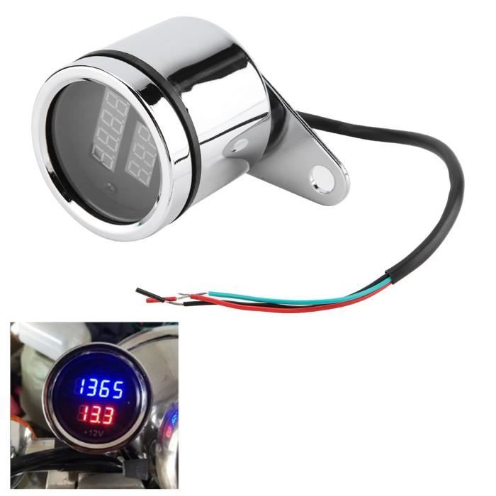 Compte-Tours Moto Numérique - Tachymètre Électronique Rétroéclairé 12V - Universel Pour Suzuki Et Autres - 0-13000 Tr/min