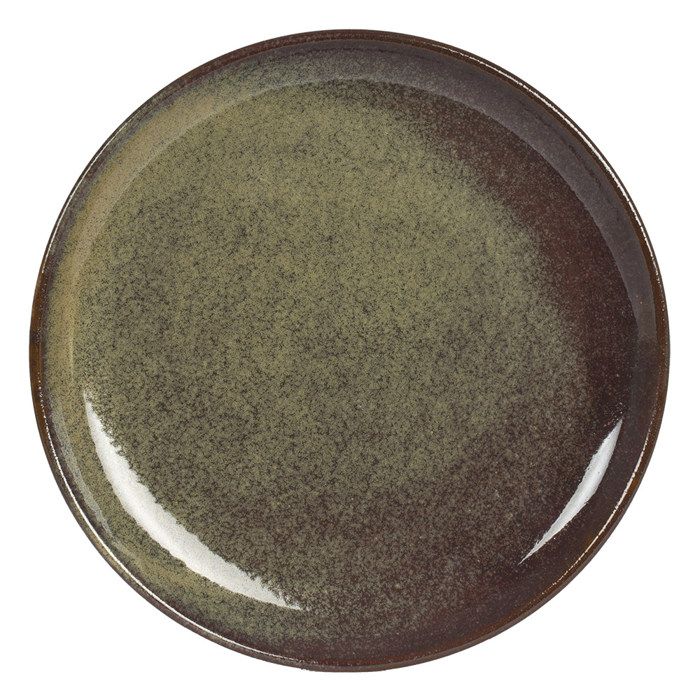 Assiettes Creuses En Grès Cilaos 18 Cm - Lot De 6 - Vert - Compatible Lave-vaisselle Et Micro-ondes