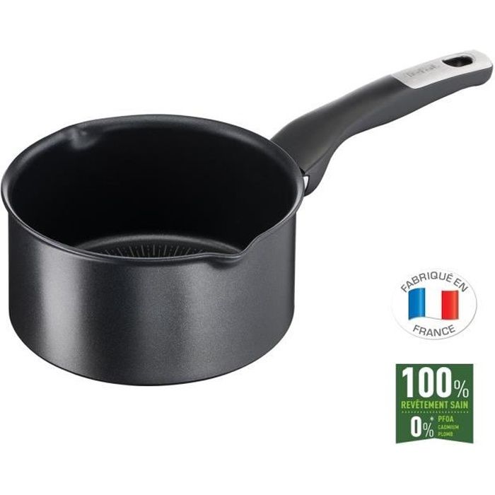 TEFAL G2552902 Casserole 18 cm (21 L) UNLIMITED - Tous feux dont induction - Fabrication française - Noir