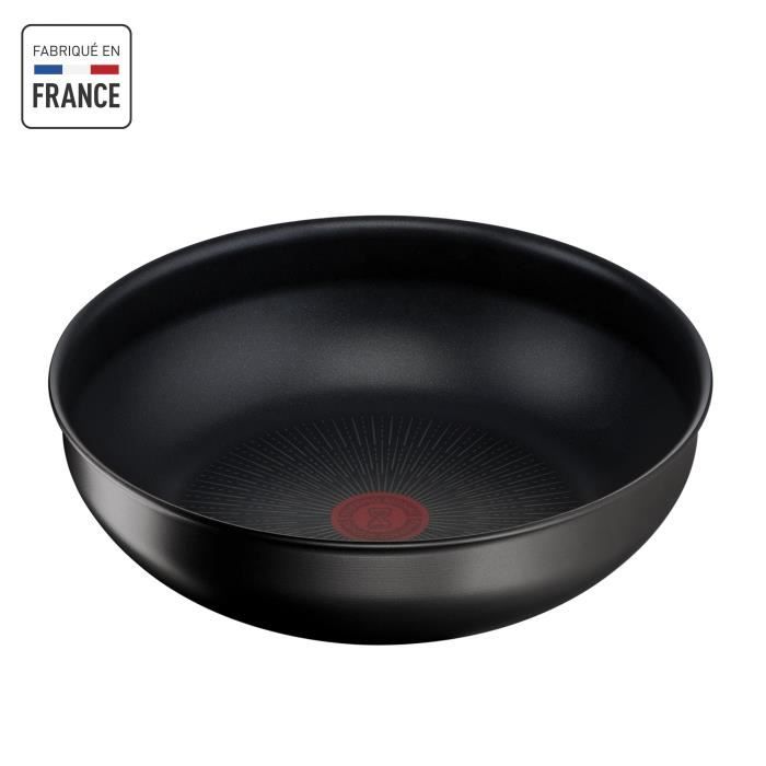TEFAL L3971902 Ingenio Eco Resist Poêle wok 28 cm poignée non incluse, antiadhésif, fabriqué en Fran