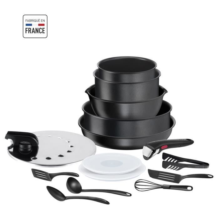 TEFAL INGENIO Batterie de cuisine 15 pcs, Induction, Revêtement  antiadhésif, Cuisson saine, Fabriqué en France, Daily Chef L7629902 -  Cdiscount Maison