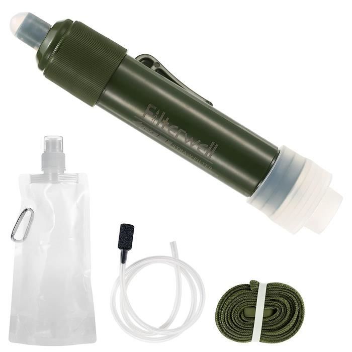 Filtre à Eau PLUVIA Blacktube - Pour Camping, Randonnée, Filtration 0,1 Micron, 1500 Litres - 7