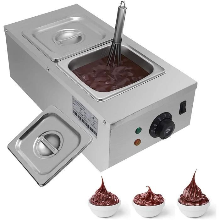 Tempéreuse à Chocolat VEVOR 1500W – 2 Cuves 3.3L – Inox – Neuve