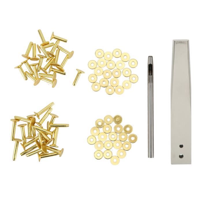 Lot De 20 Rivets Cuivre Polis Rose Rouge, 12x4x19mm, Par Uxcell