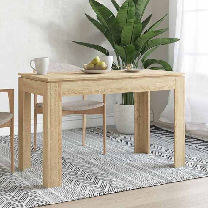 vidaXL Table à manger Chêne sonoma 120x60x76 cm