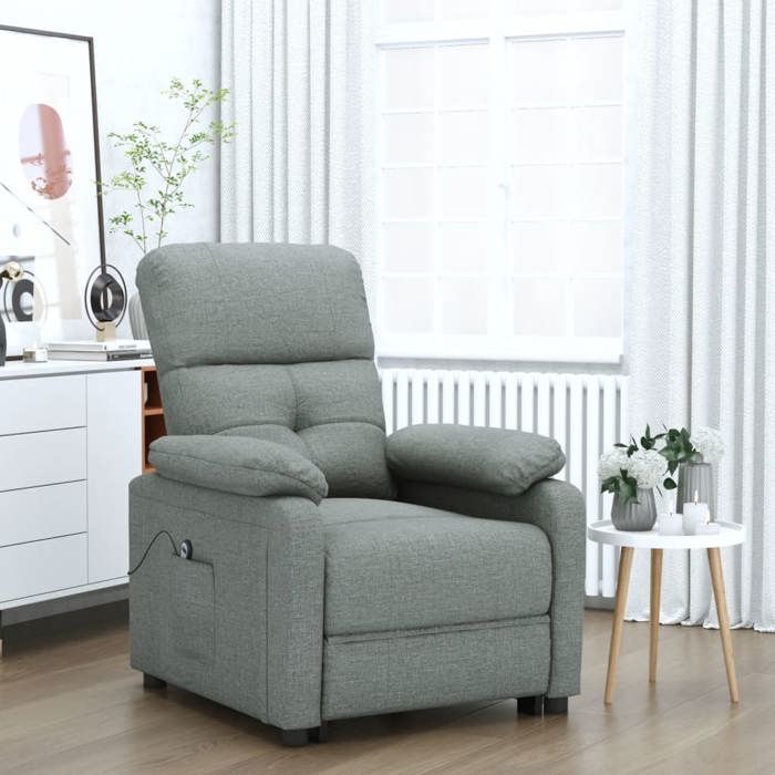 vidaXL Fauteuil Inclinable Electrique Fauteuil de Relaxation Meuble Salon Salle de Séjour Bureau Dossier et Repose-pied 3073803
