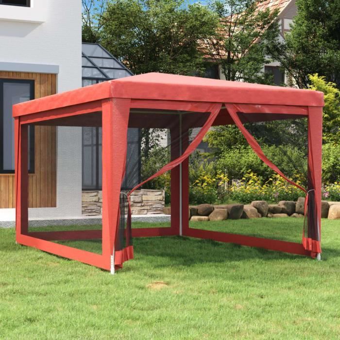 vidaXL Tente de fête avec parois en maille 3x4