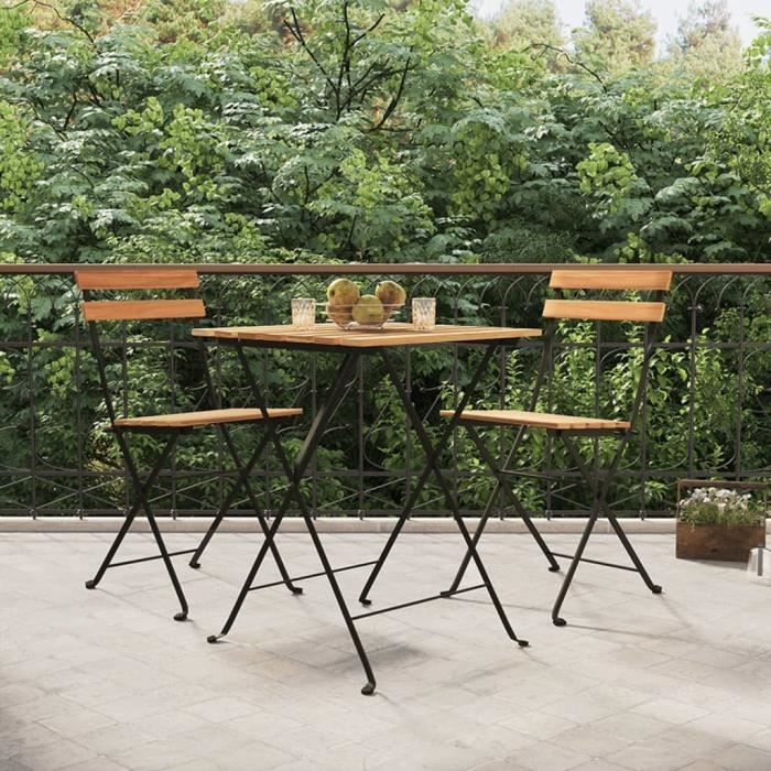 VIDAXL Chaises bistrot 2 pcs
