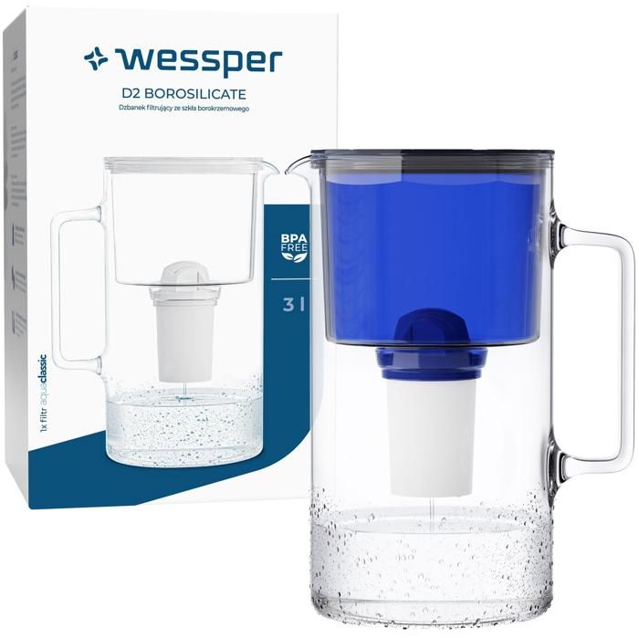 Carafe En Verre Avec Couvercle 1700Ml - Carafe À Eau En Verre