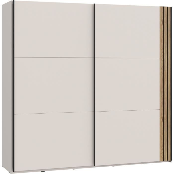 Armoire WAIKATO - Cachemire - 2 portes coulissantes - L220 x P61 x H2105 cm