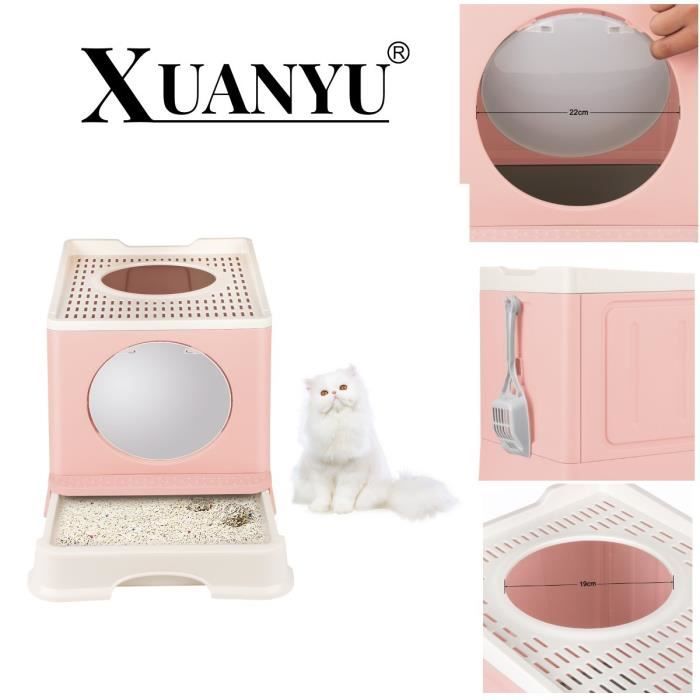 Meilleurs prix pour XUANYU  Bac-Litière Couverte pour Chats, Pelle. De Design, Couleur rose,  Maison de Toilette pour Chats,Conception de tiroir