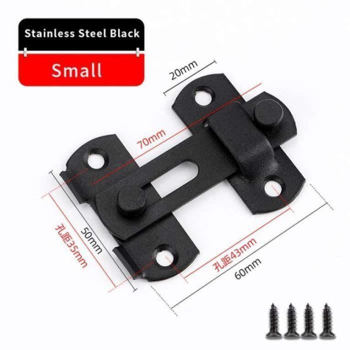 PJW06858BLOQUE PORTE,Loquet de porte en acier inoxydable 304, verrou de porte à 90 degrés