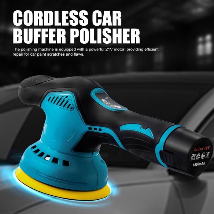 Polisseuse Voiture Sans Fil 40W - Kit Polissage Rayures Et Film Huile - Batterie 2000mAh, 3 Vitesses