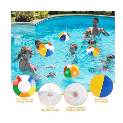 Lot De 10 Ballons De Plage PVC 25 Cm – Les Ballons Multicolores Pour S'amuser à La Mer Ou à La Piscine !