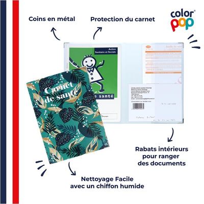 Protège Carnet De Santé Fille – Modèle Éléphant Rose – Pochette PVC Doux & Élégante Made In France
