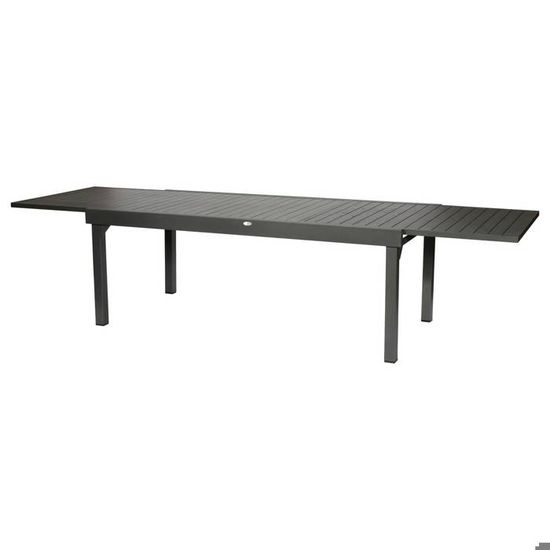 Table Piazza Alu Hesperide Extensible 12 P Graphite Achat