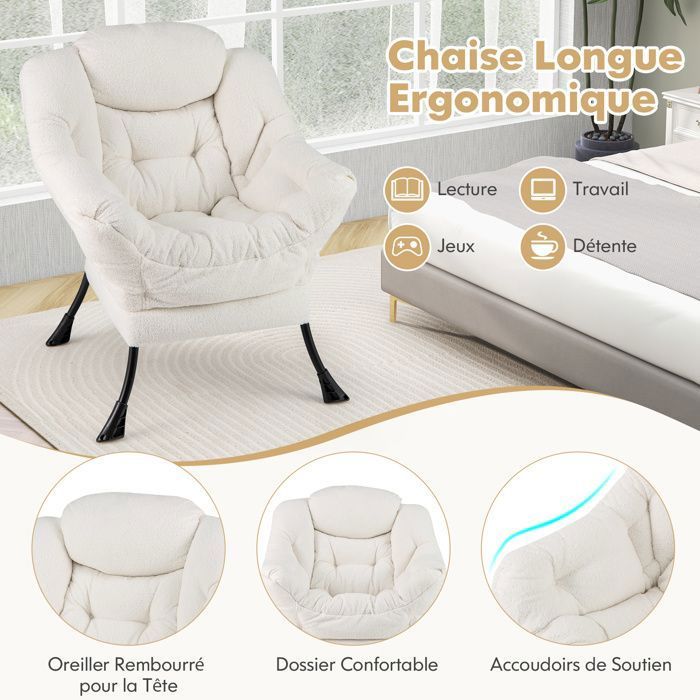 Fauteuil Relax TV Rembourrage Confortable FFonction D'inclinaison