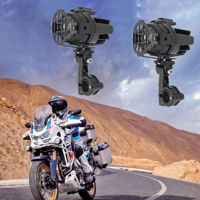 Phare Additionnel Moto 12V/24V - LED 60W Angel Eye - Pour R1200GS, Touring, Off-Road