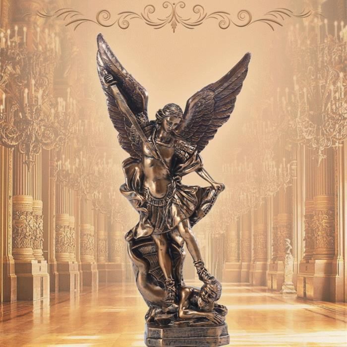 Statuette Saint Michel de couleur bronze - Achat & prix