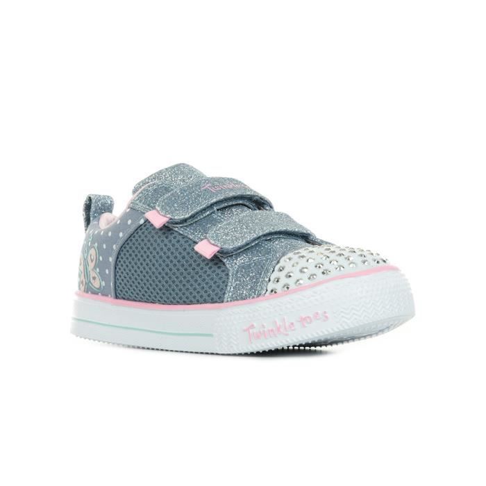 Skechers S Lights Shuffle Lite Miss Butterfly Baskets Bleu