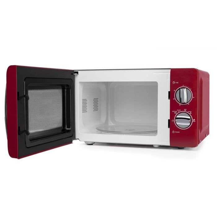 Micro Rouge Micro-ondes monofonction ORBEGOZO mi2020 - 700W - 20L - Rouge et Argent ...