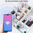 Ampoule Led intelligente, colorée, WiFi 15W, fonctionne avec Alexa-Google Home, lampe RGB E27 B22, 110V 220V, veilleuse [3EB0255]-2