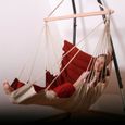 MacaMex SoftChair Hot Chocolate FSC™ certifié fauteuil suspendu rembourré rouge résistant aux intempéries rouge Olefin  Taille gra-2