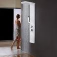 NAIZY Colonne douche en acier inox Blanc 4 IN 1 multifonctionnel Panneau douche Système Douches de salle de bains-2