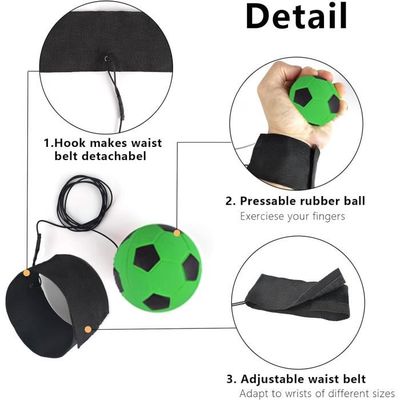 Gobesty Lot De 8 Balles Rebondissantes Pour Poignet - Entraînement Réflexes Avec Corde Élastique