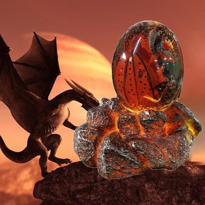 Œuf De Dragon En Résine Transparent Avec Socle - Décoration De Bureau, Collection Fantaisie - 12