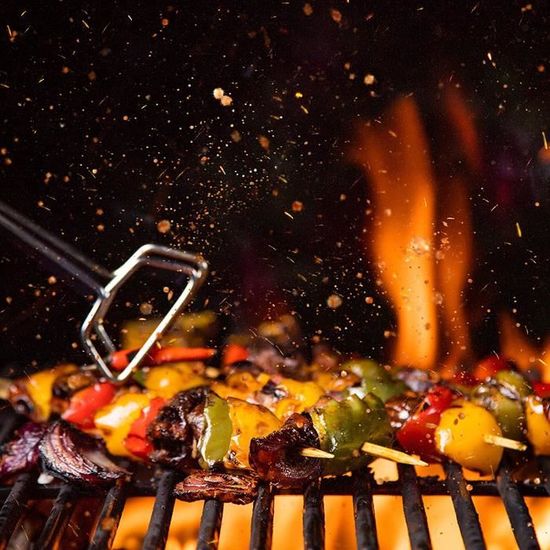 Grille De Barbecue En Fonte émaillée 54x34 Cm - Cuisson Uniforme, Antiadhésive Et Facile à Nettoyer