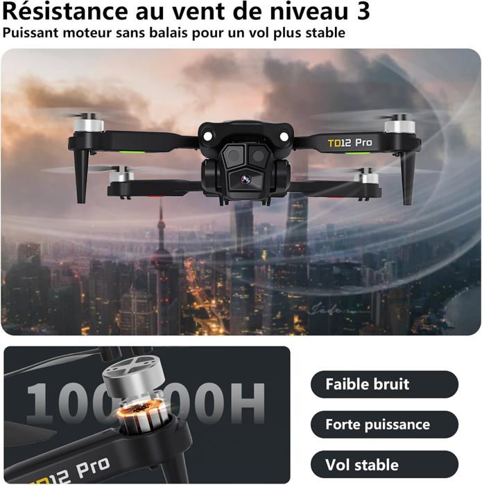 TTROARDS TT19 Mini Drone avec Caméra pour Débutants, Caméra 1080P HD, 270° Évitement D'obstacles Niveau 3 Résistance au Vent, Drones pour Enfants Quadcopter Pliable Jouet Cadeau, Orange