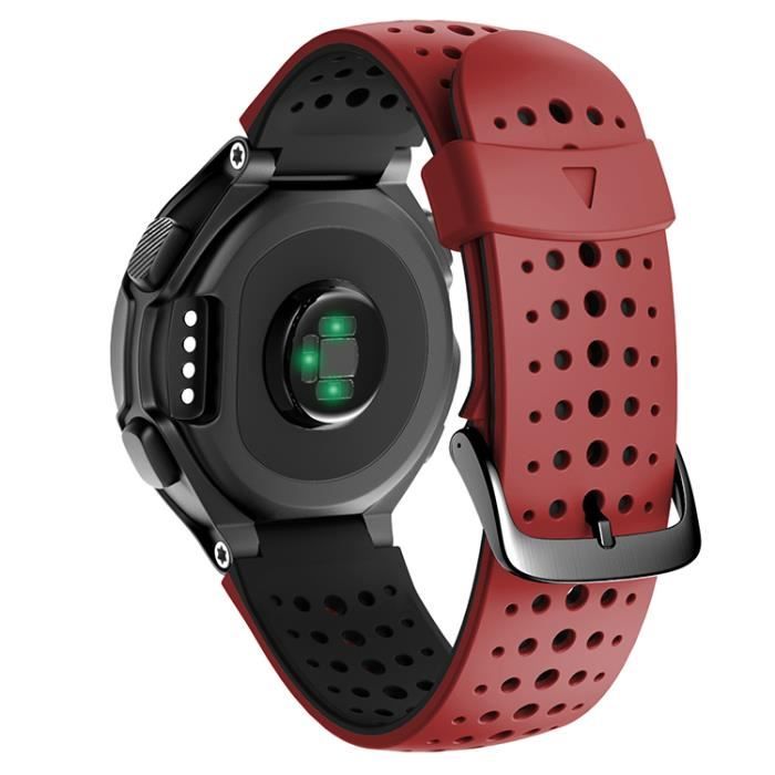 Bracelet Montre en Silicone Bande pour Garmin Forerunner 220 230 235 630  620 735 645 Approach S20 S60 GPS Watch(Rouge+Noir) , - Achat/vente bracelet  de montre - Cdiscount