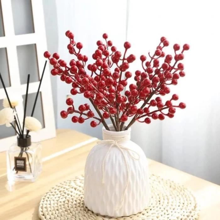 Lot De 44 Bouquets De Fleurs Artificielles Avec Baies, Pommes De Pin