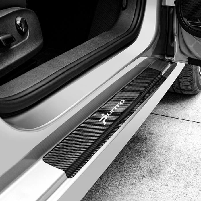 Protection d'entrée de porte de voiture pour Opel Vivaro, seuil de porte de  voiture, autocollant de pédale de bienvenue, fibre de carbone 4D,  autocollant en vinyle, style de voiture, 4 pièces 