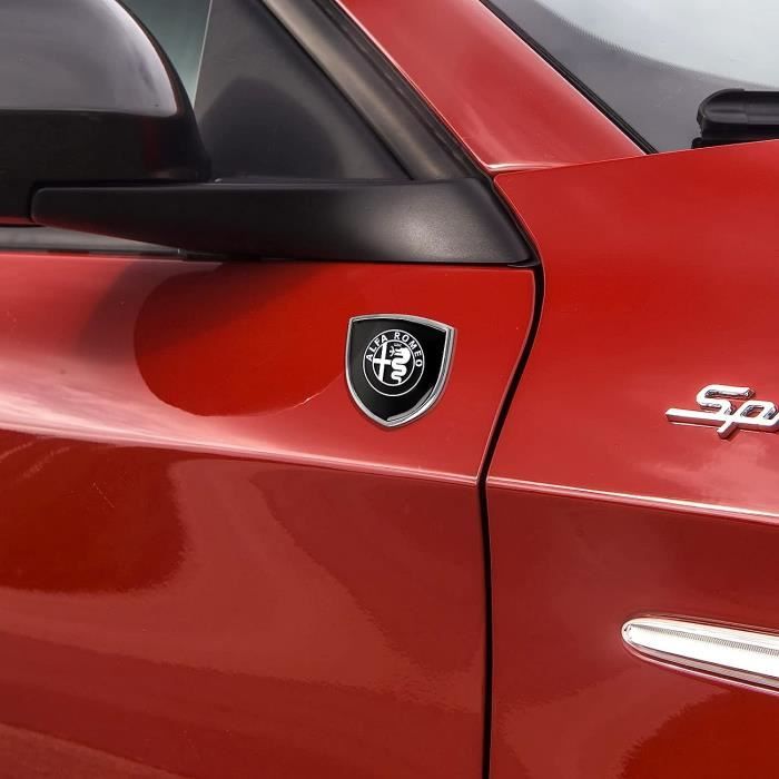 Autocollant Pneu 74mm Lot De 2 Autocollants Logo Alfa Romeo - Badges Capot Et Pneus 74mm - Pour 147, 156, 159, Giulietta, Mito, Stelvio, Giulia Styling Auto Alfa