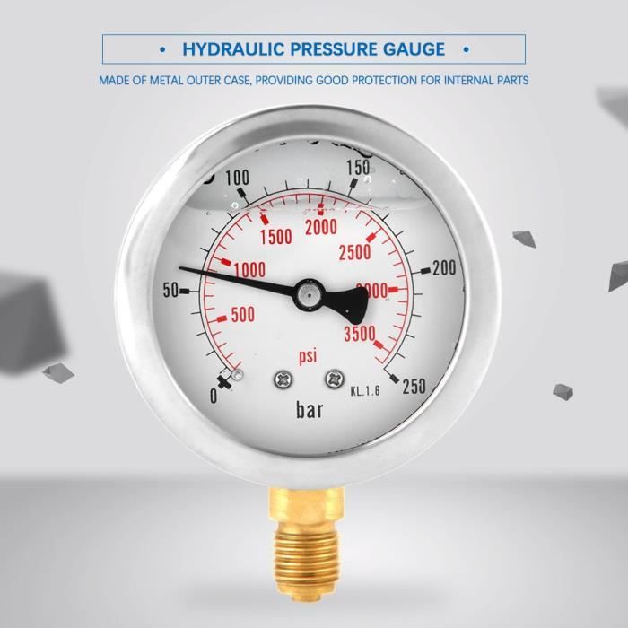 Manomètre Mini Portable 0-30 PSI / 0-2 Bar - Pour Air, Eau, Huile, Raccord 1/8" BSPT