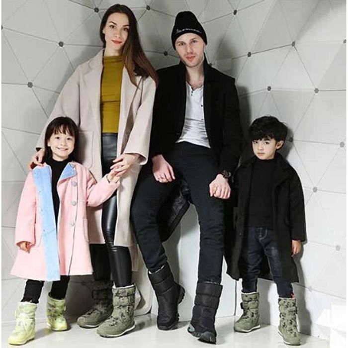 Bottes de neige d'hiver parent-enfant ECELEN en suède synthétique