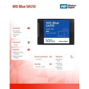 SSD Interne WD Blue 500 Go Pour PC Portable - Disque Dur état Fonctionnement