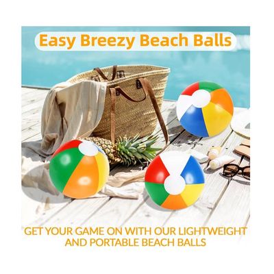 Lot De 2 Ballons Gonflables Pour Piscine Et Plage - 40 Cm, PVC, Valve étanche, Jeux D'eau Et Fêtes