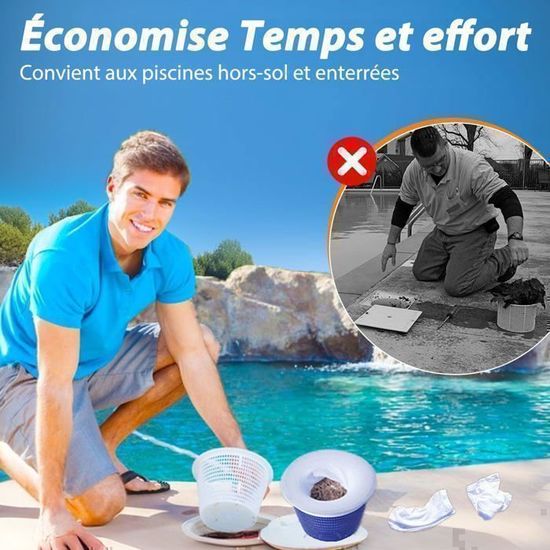 Chaussettes Filtre Skimmer Piscine - Lot De 31 Pièces Réutilisables