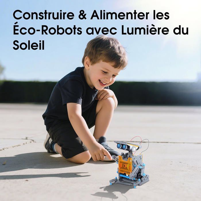 Robot Solaire 12 En 1 Kit Construction Enfants 8 Ans+ - Jouet STEM Alimenté Par énergie Solaire, Cadeau éducatif