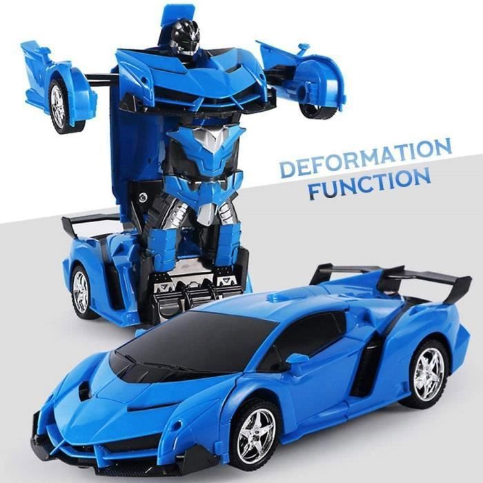 Voiture Robot Transformable Felly – 2 Pièces à Collision Magnétique, Déformation Automatique, Bleu, Sans Pile, Pour Enfant 3-8 Ans, Cadeau Anniversaire