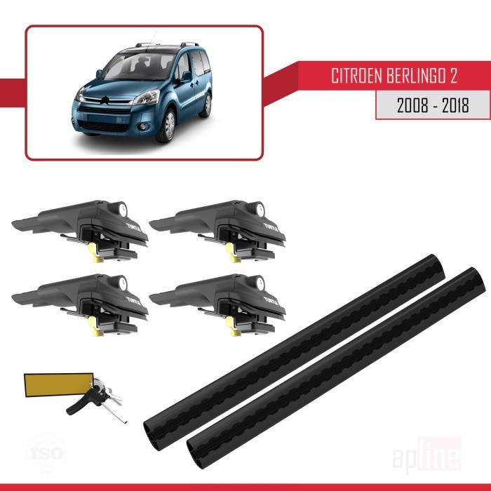 Barres de toit pour Citroen Berlingo I 1997>08-2007 transversales, alu noir  (le jeu de 2) série Diamond - Cdiscount Auto