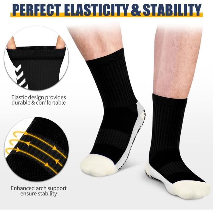 Chaussettes Antidérapantes LUX Sports - Grip Intérieur & Extérieur, Basketball Football Randonnée Course - Garantie à Vie