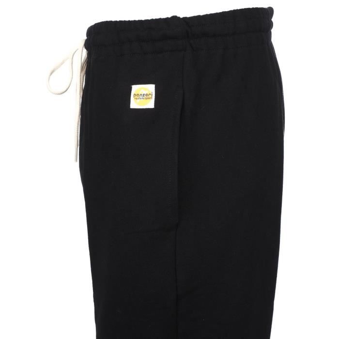 Pantalon de survêtement noir pour homme - Panzeri - UNI H - Molleton 280gr  - Taille élastique et bas élastiqué Noir - Cdiscount Sport
