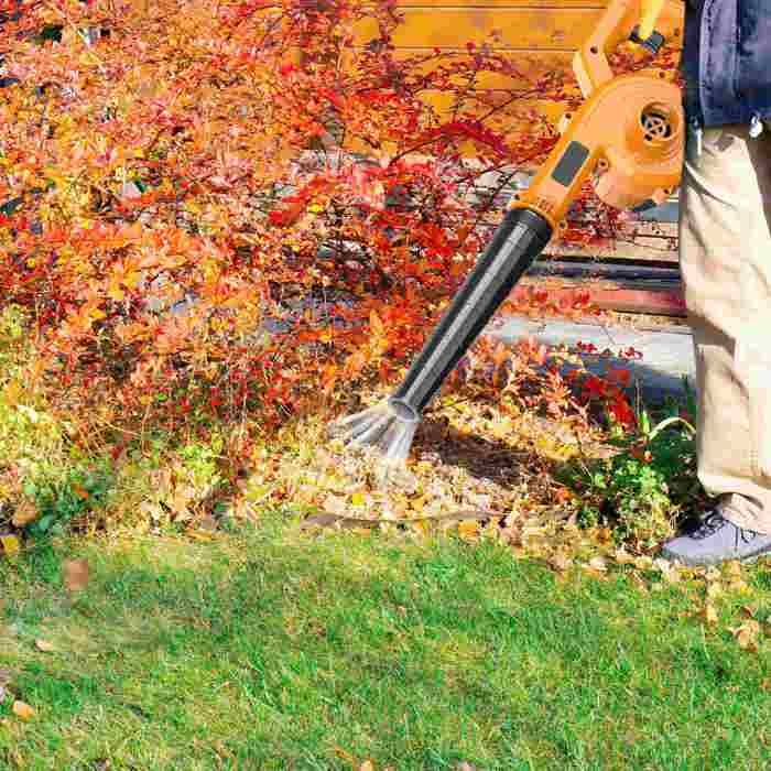 Souffleur à Feuilles 21V Sans Fil Avec Batterie Et Chargeur,Vitesse