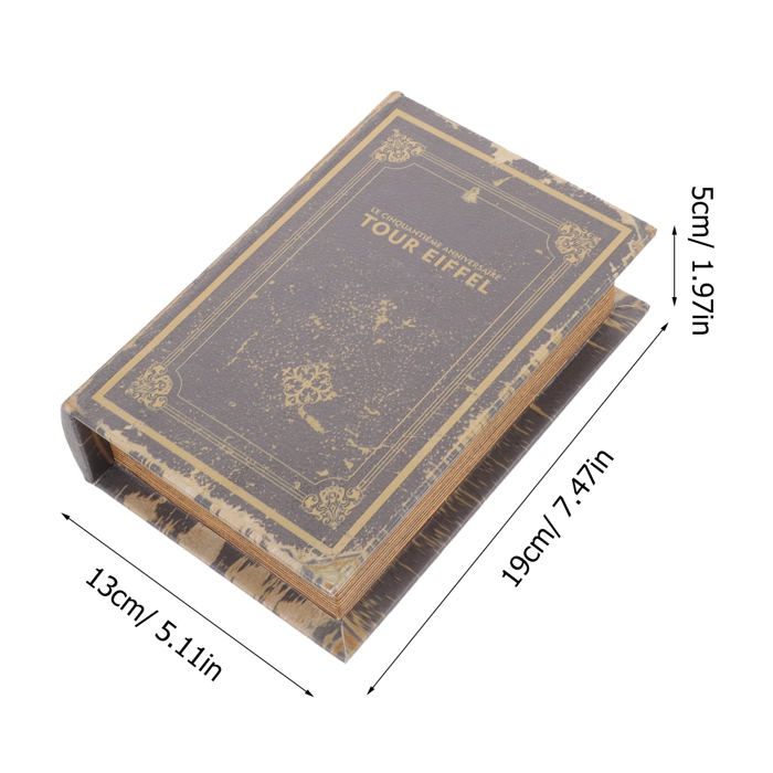 Boîte De Rangement Déguisée En Livre - Faux Livre Avec Compartiment Secret 26x17x4 Cm - Déco Minimaliste Pour Cacher Petits Objets - 4