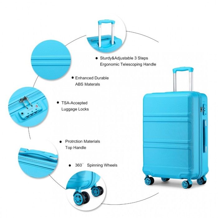 Valise enregistrée de 24/28 pouces en ABS+PC à coque rigide